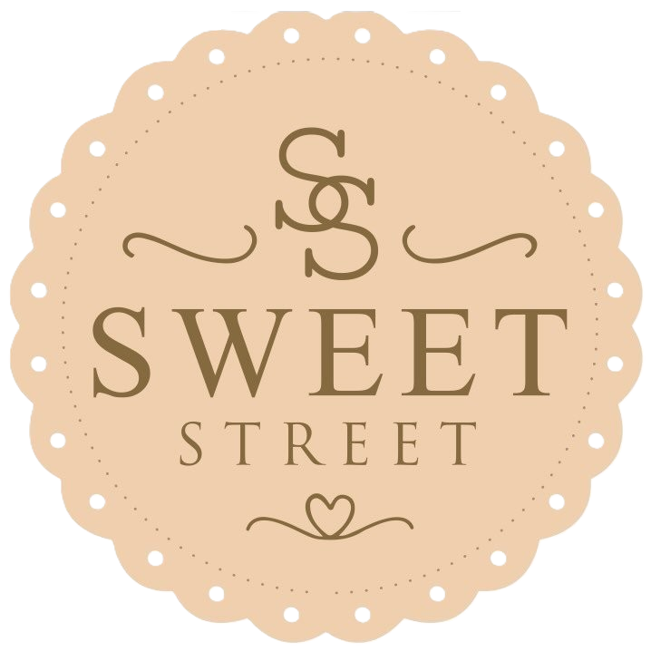 Sweet St. premium eggless desserts and Indian street food catering logo